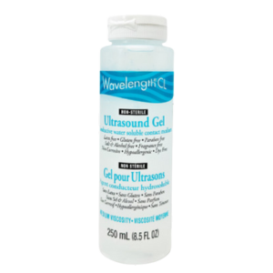 Wavelength 250 ml Clear Ultrasound gel bottle